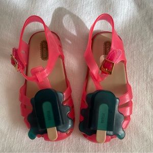 Mini Melissa Popsicle Jelly Sandals Size 9